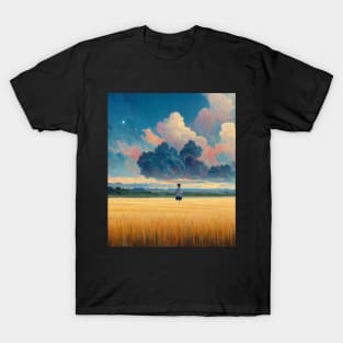 Japanese Wildflower Field and Unkwon Boy T-Shirt